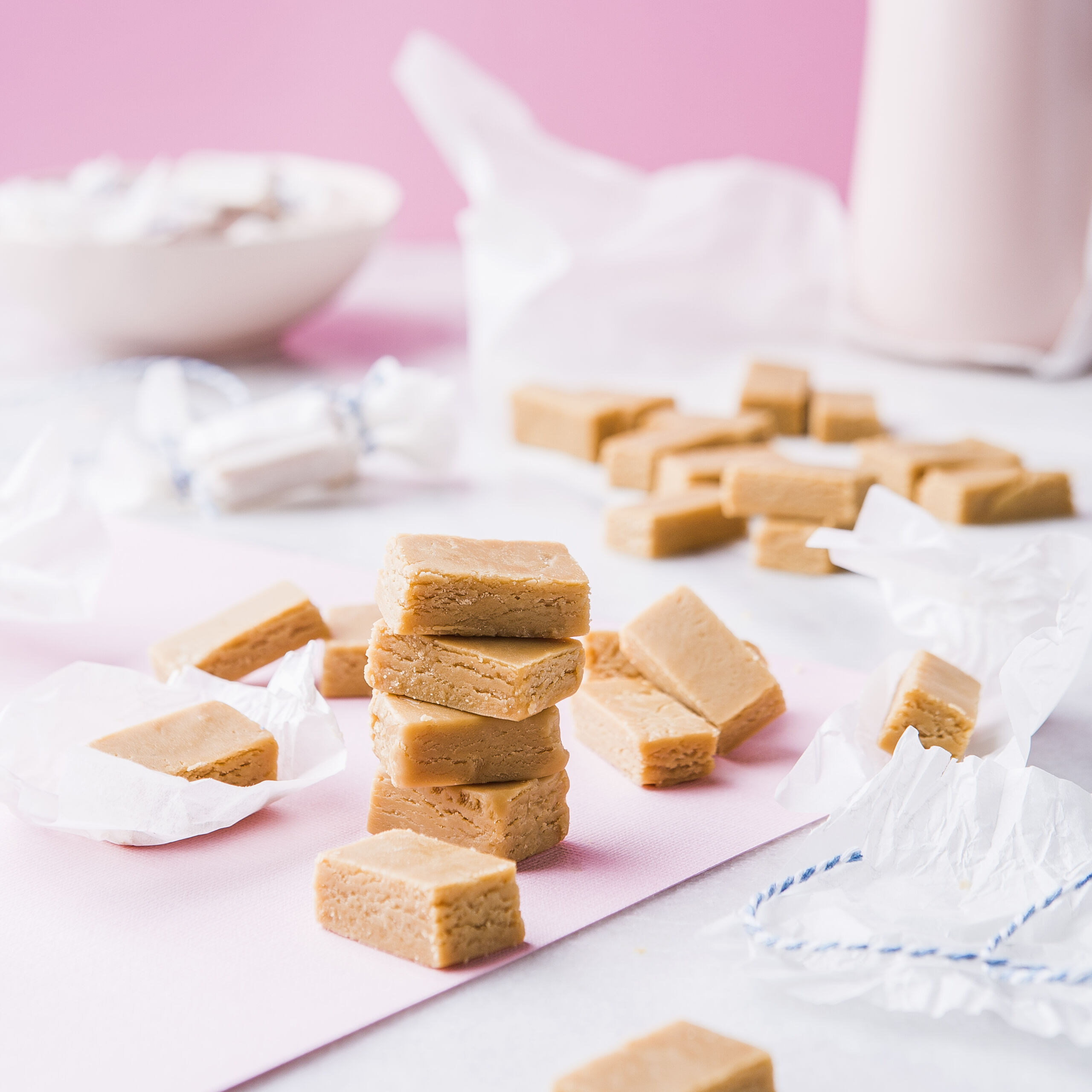 Caramels mous au beurre salé : Recette de Caramels mous au beurre salé