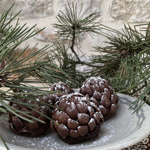 Gâteau au chocolat façon pomme de pin